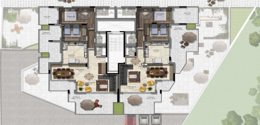 Apartment for Sale Fidar ( Halat ) Jbeil First Floor Area 145Sqm and 45Sqm Terraces