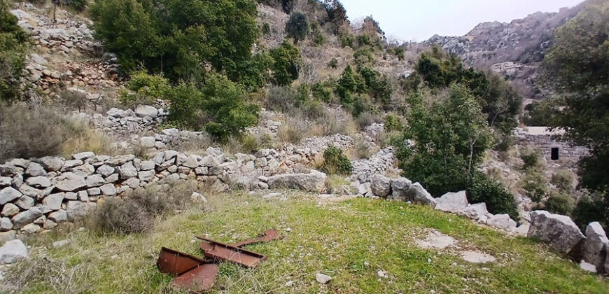 Land for Sale Aghbe Kesserwan Area 3630Sqm & Arched Naturel Stone Area 41Sqm
